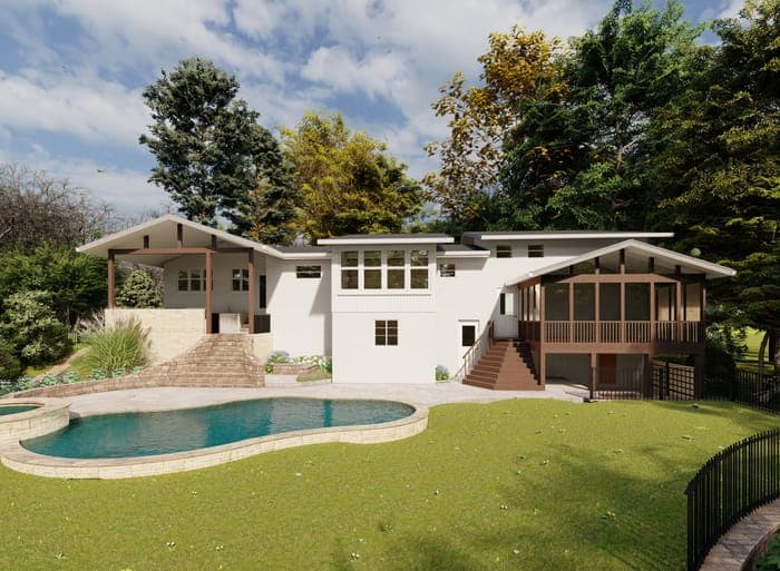 Render pool photorealistic design phase customer satisfaction