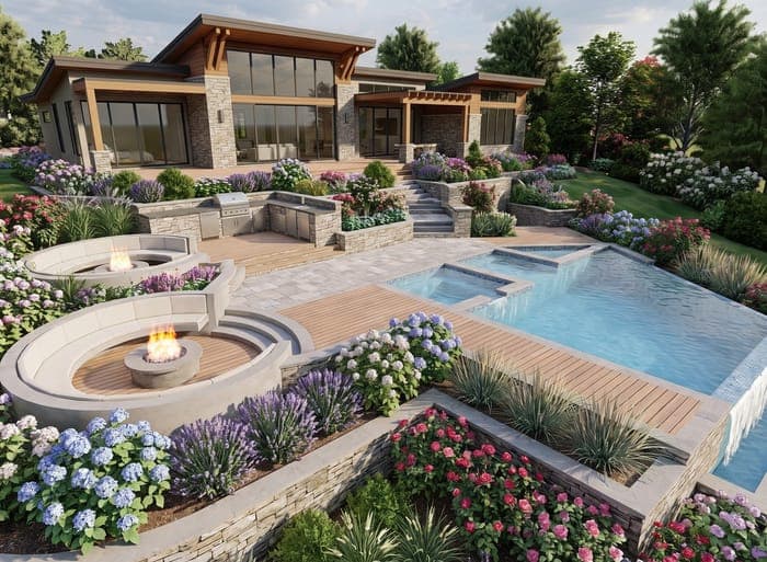 Render firepit pool