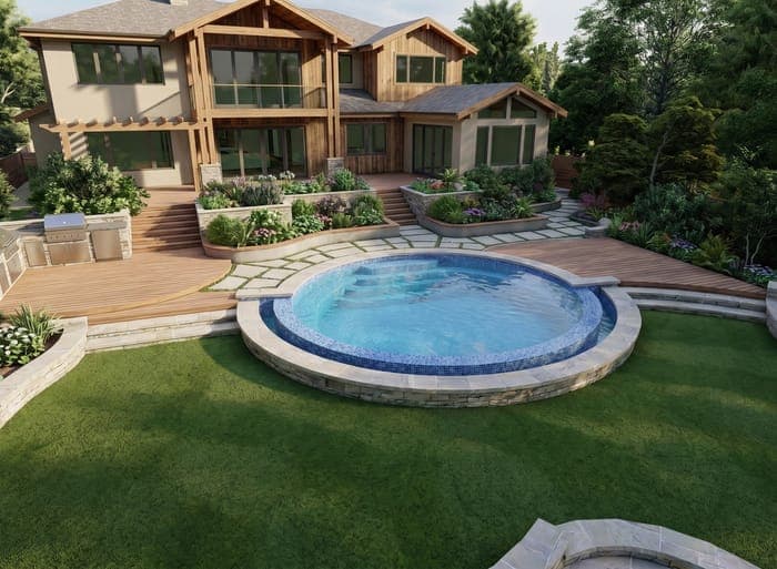 Render round spa